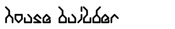 house builder font preview